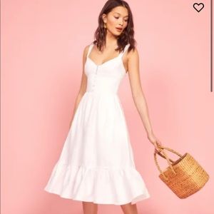 Reformation Dolci Linen Midi Dress